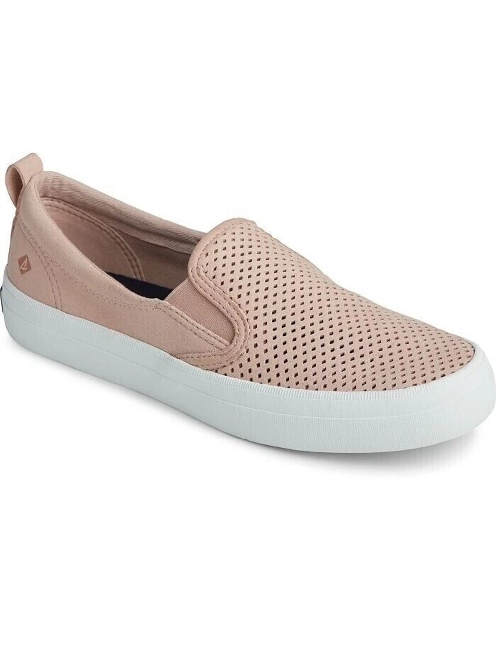 75$ Sperry Top-Sider Crest Twin Gore Perforated Slip on Sneakers Size 5.5 Pink